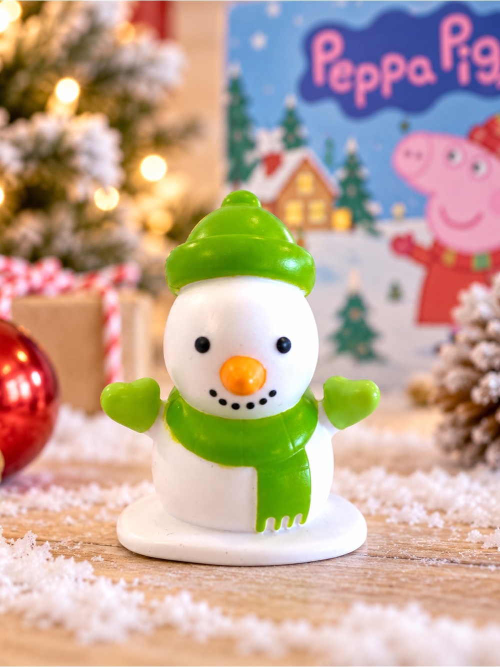 Peppa Pig Advent Calendar Snowman Figure Green Scarf Hat Christmas Replacement
